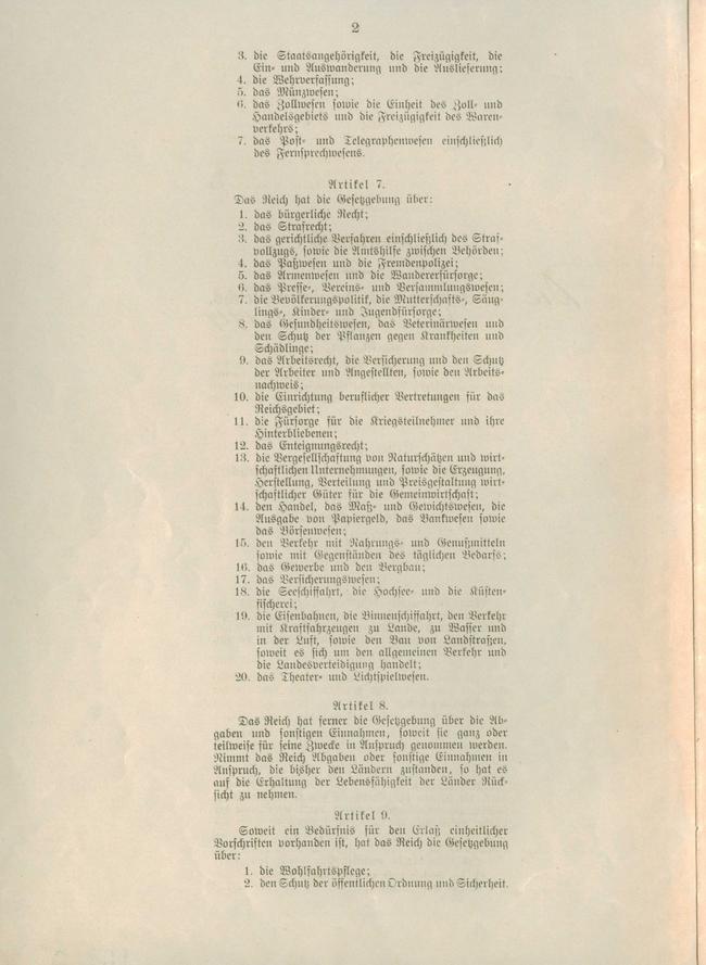 Die Weimarer Reichsverfassung