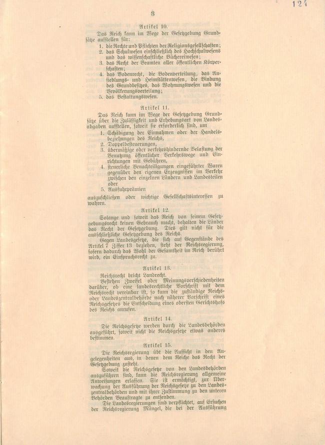 Die Weimarer Reichsverfassung