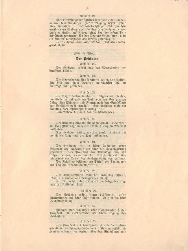 Die Weimarer Reichsverfassung