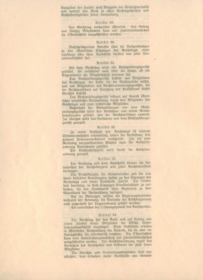 Die Weimarer Reichsverfassung