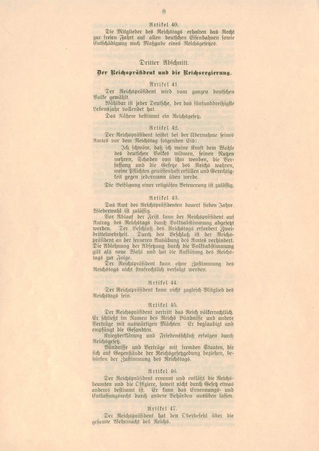 Die Weimarer Reichsverfassung