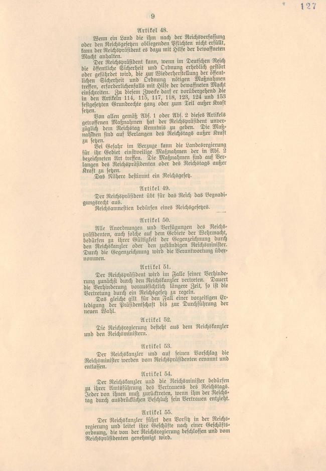 Die Weimarer Reichsverfassung