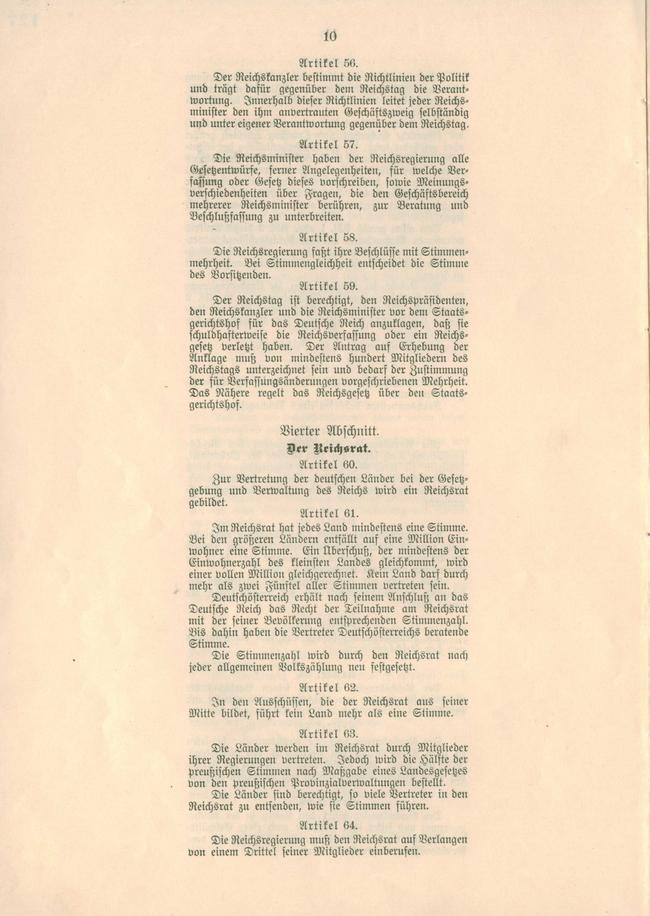 Die Weimarer Reichsverfassung