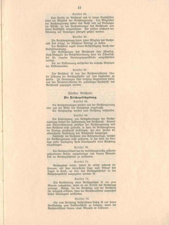 Die Weimarer Reichsverfassung