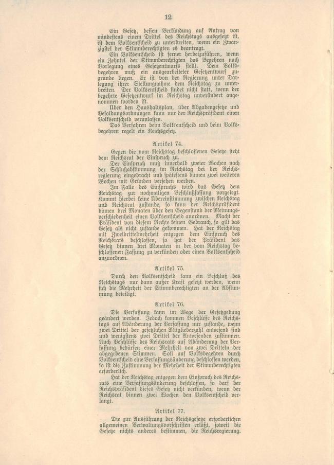 Die Weimarer Reichsverfassung