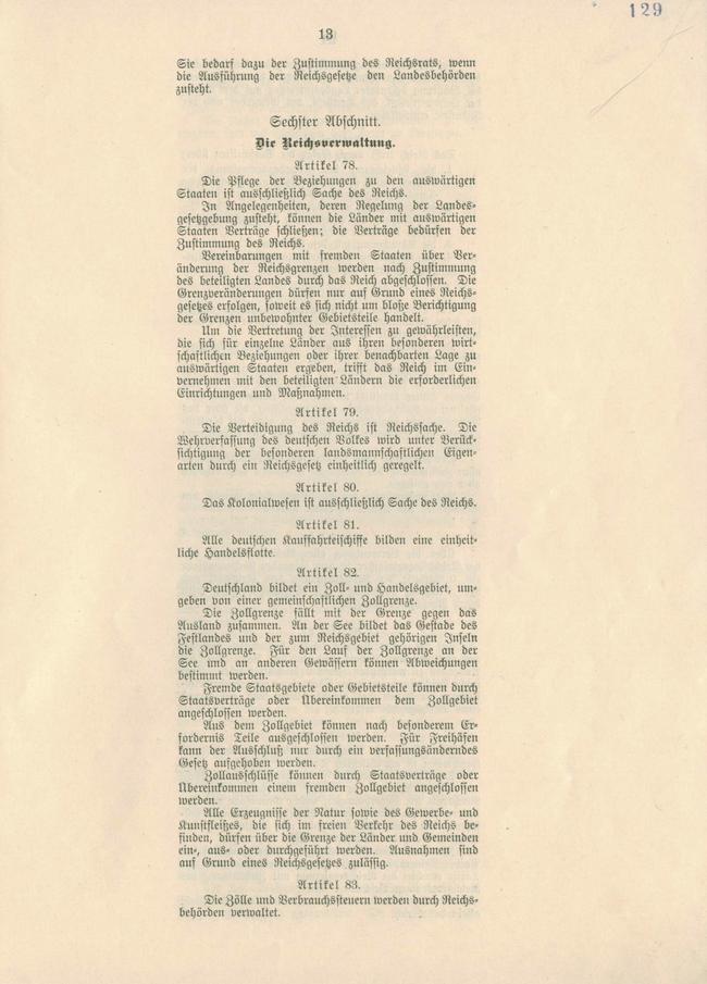 Die Weimarer Reichsverfassung