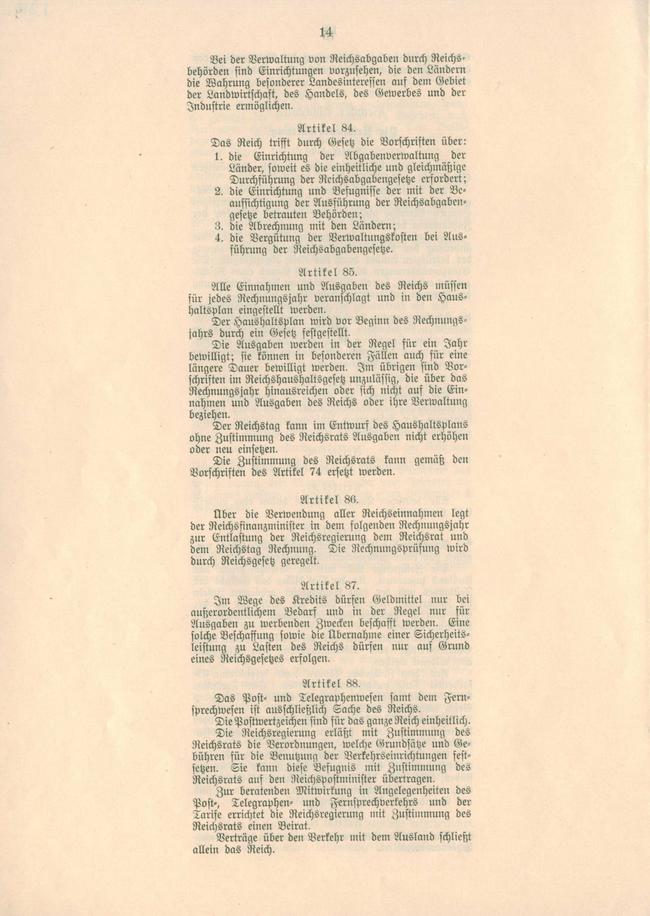 Die Weimarer Reichsverfassung