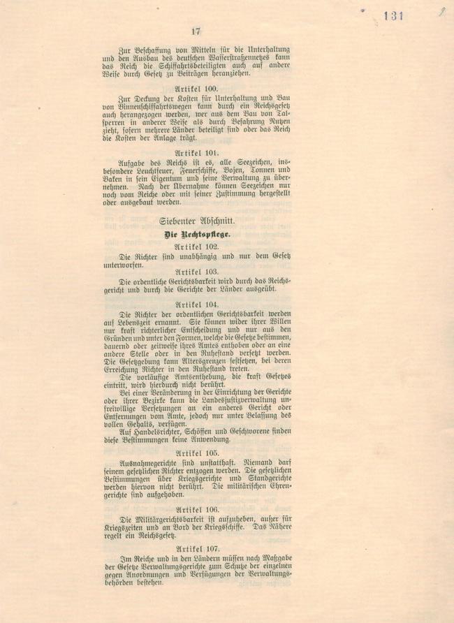 Die Weimarer Reichsverfassung