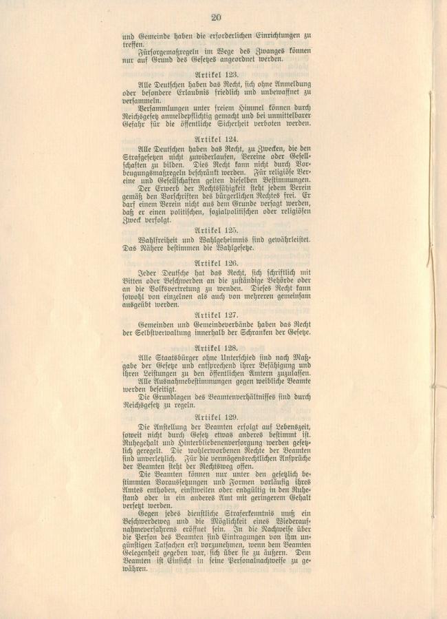 Die Weimarer Reichsverfassung