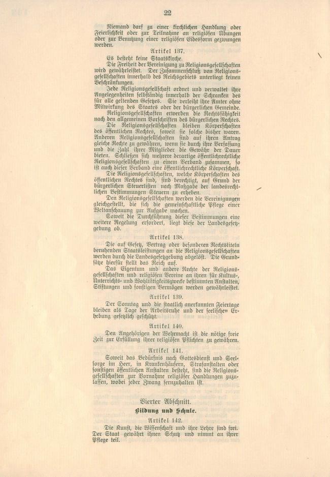 Die Weimarer Reichsverfassung