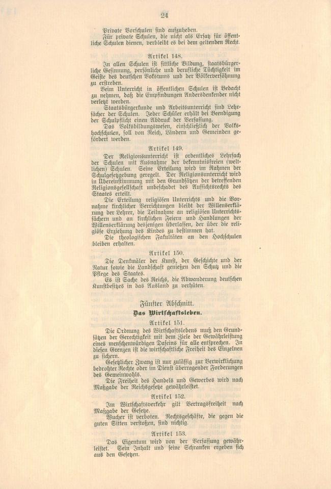 Die Weimarer Reichsverfassung