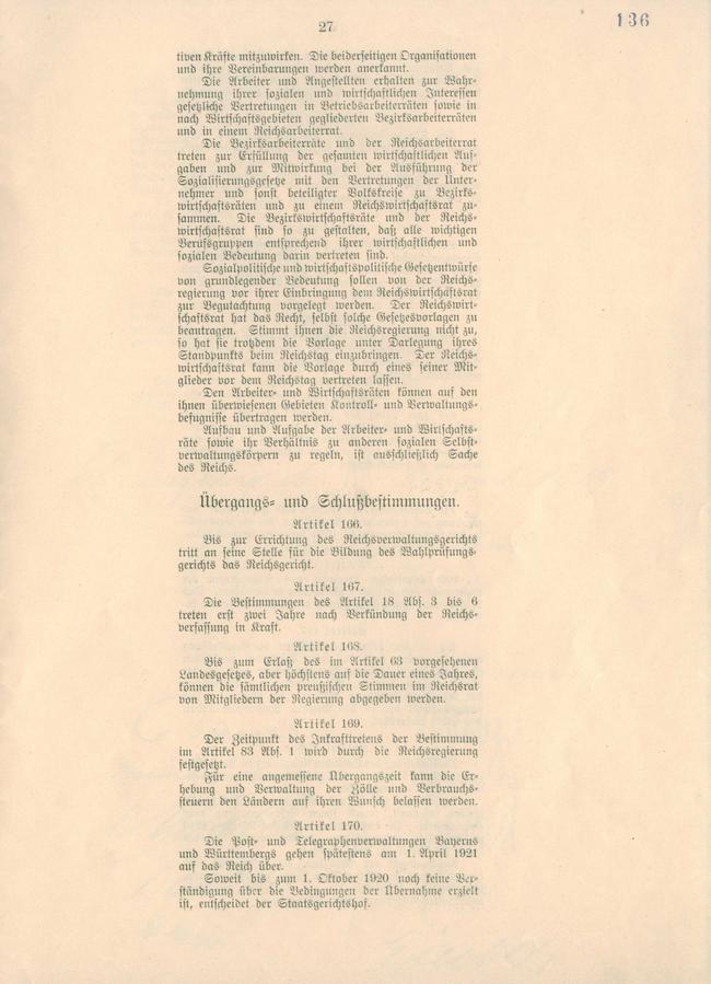 Die Weimarer Reichsverfassung