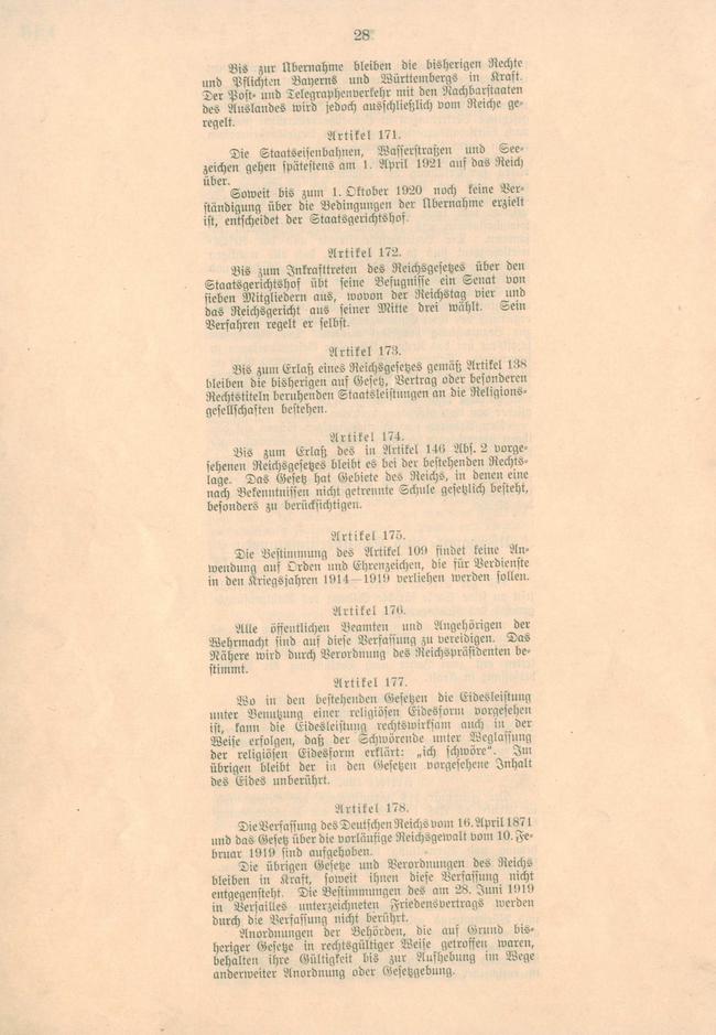 Die Weimarer Reichsverfassung