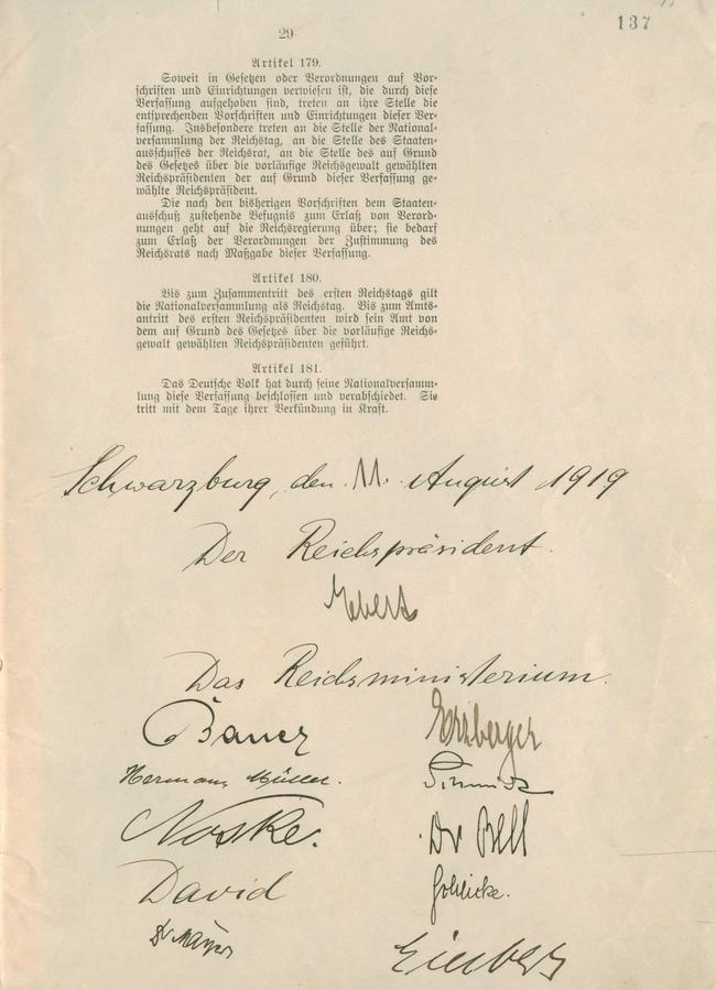 Die Weimarer Reichsverfassung