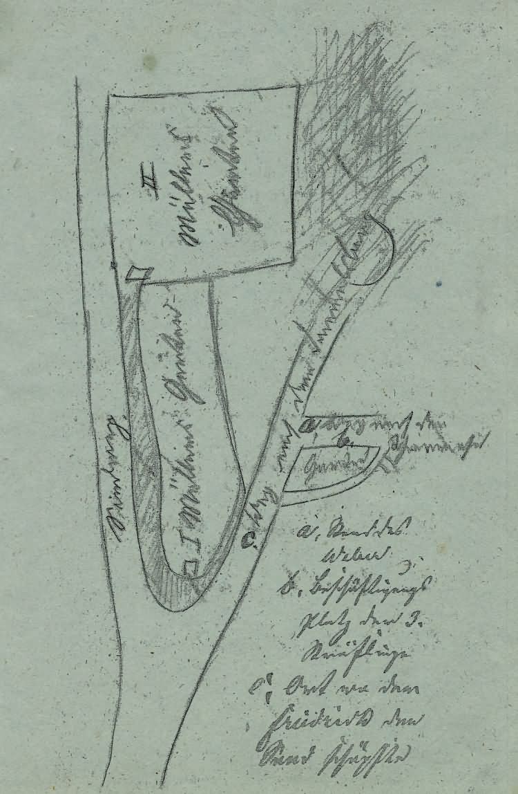 Bericht über die Flucht des Marburger Eisensträflings Johannes Friedrich, (mit Skizze vom Dammelsberg)