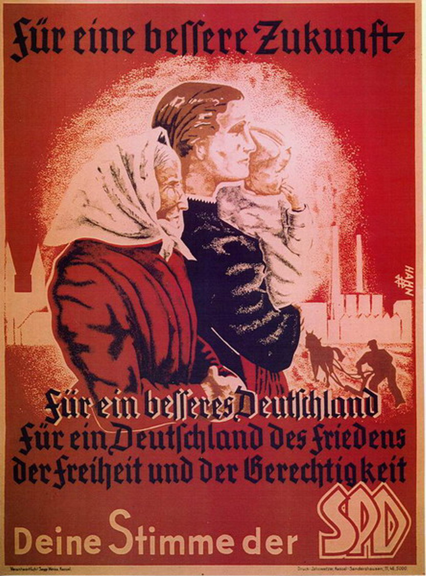 Plakat: Für eine bessere Zukunft - Deine Stimme der SPD
