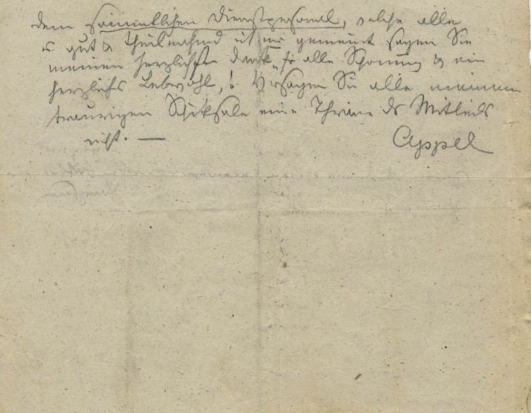 Abschiedsbriefe des Friedrich Appel vor seiner Flucht aus dem Zuchthaus Kassel,