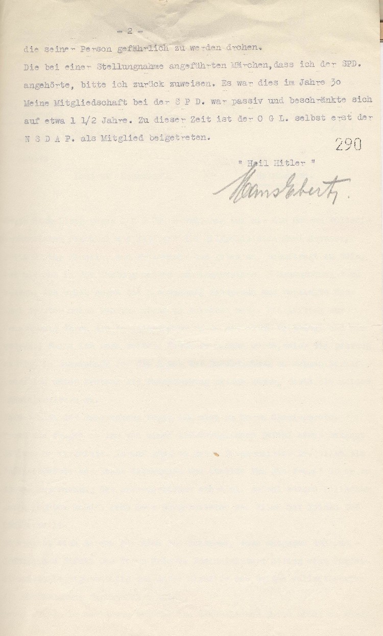 Beschwerde von Hans Ebert beim Regierungspräsidenten in Kassel, bezüglich Haussuchung

