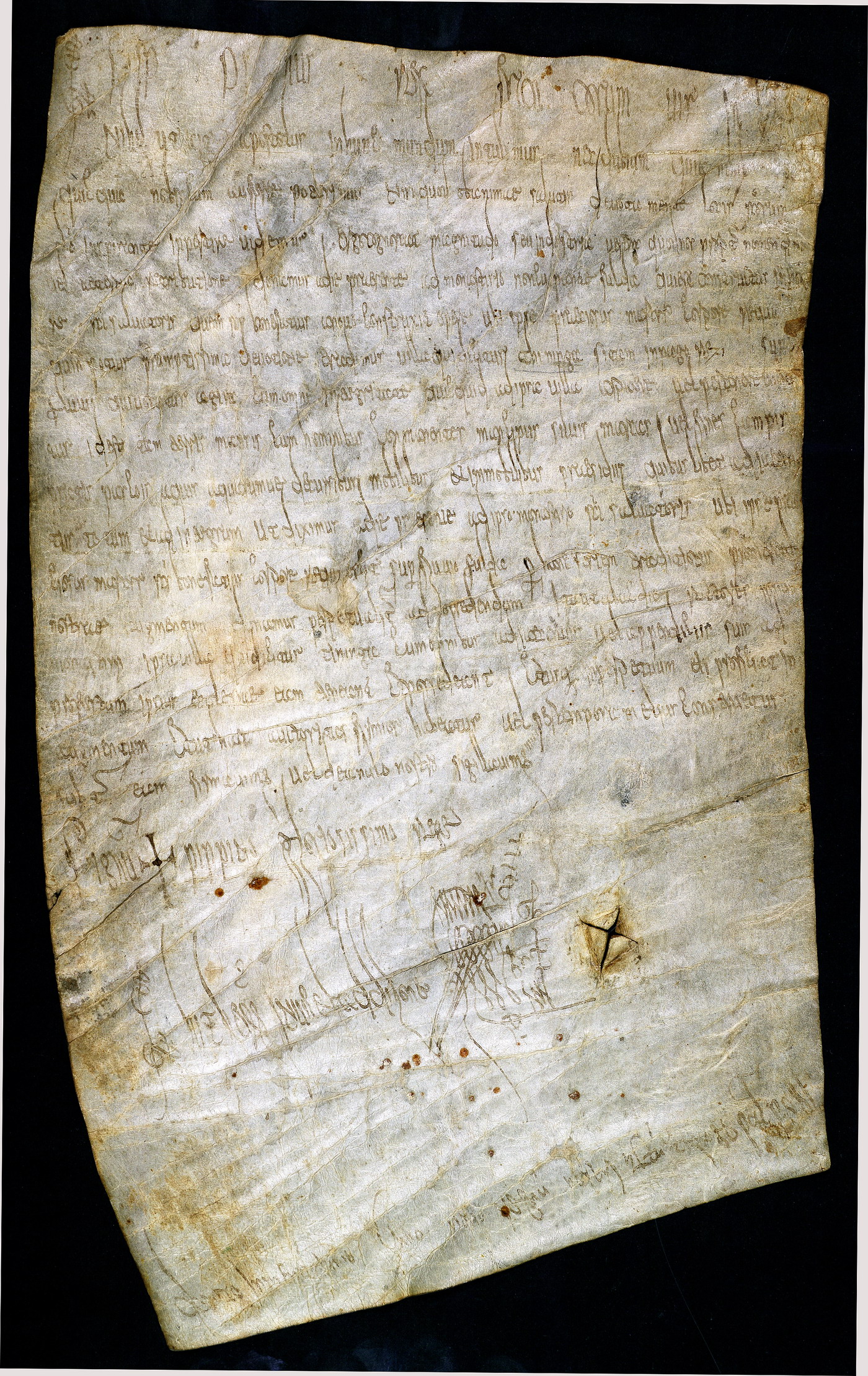 König Pippin schenkt dem Kloster Fulda das Dorf Thininga, Juni 760