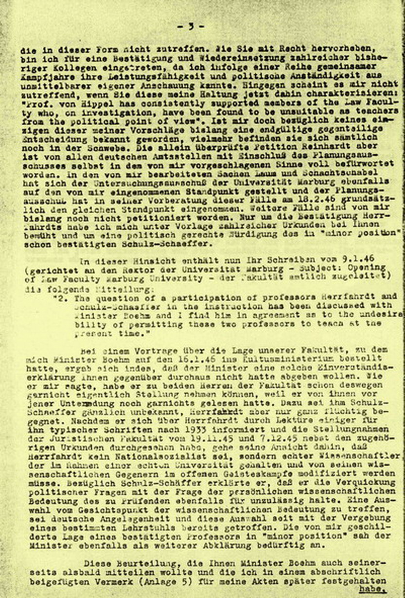 Brief Fritz von Hippels an Edward Y. Hartshorne, 27. Februar 1946