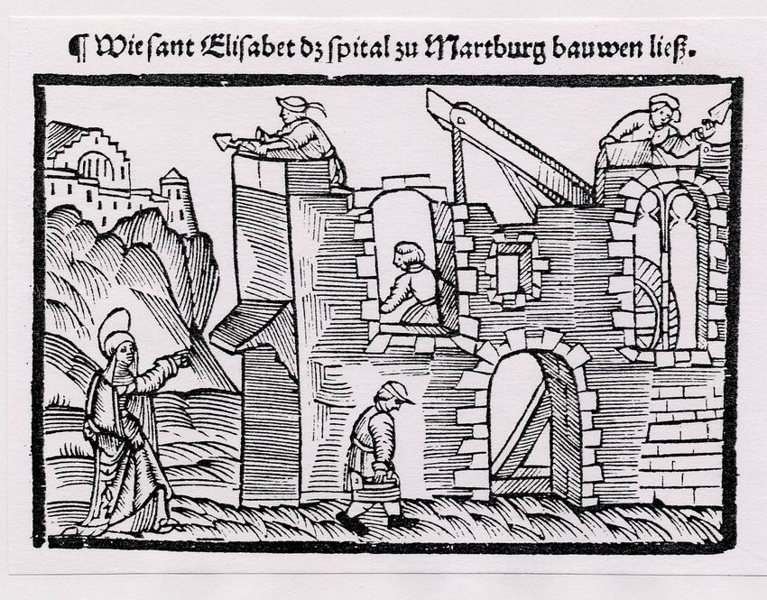 Auszug aus der „Cronica sant Elisabet“ von Dietrich von Apolda (um 1228 - nach 1297) über die heilige Elisabeth in Marburg, 1520