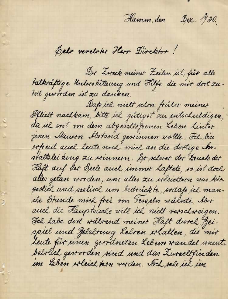 Abkommen zwischen der Strafanstalt Kassel-Wehlheiden, dem Arbeitsamt Kassel und der Gerichtshilfe über die Bemühungen zur Wiedereingliederung entlassener Häftlinge in den Arbeitsprozess,