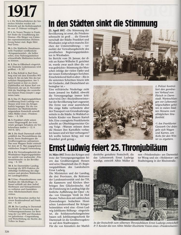 Chronik Hessens 1917: In den Städten sinkt die Stimmung