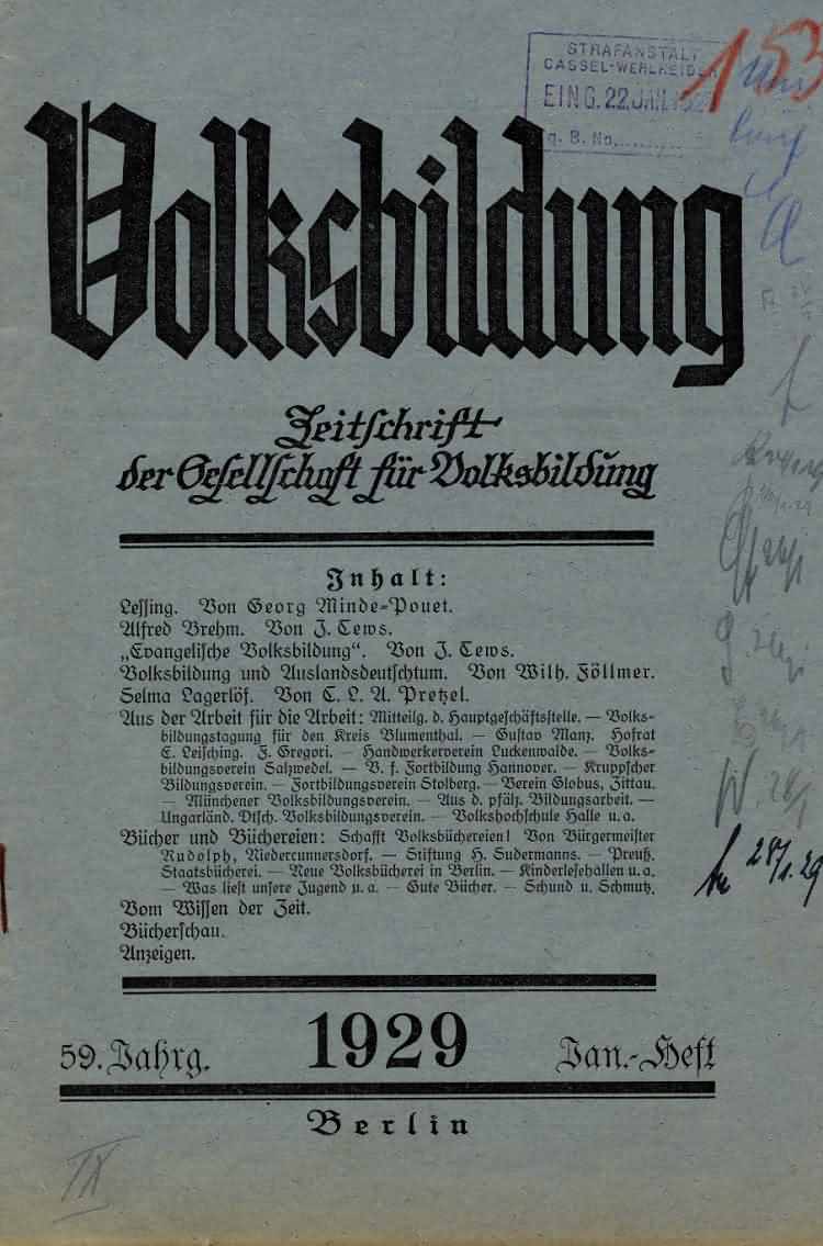 Gefängniszeitungen und -zeitschriften; a) Leuchtturm, b) Satiremagazin "Ulk" mit Aktennotiz