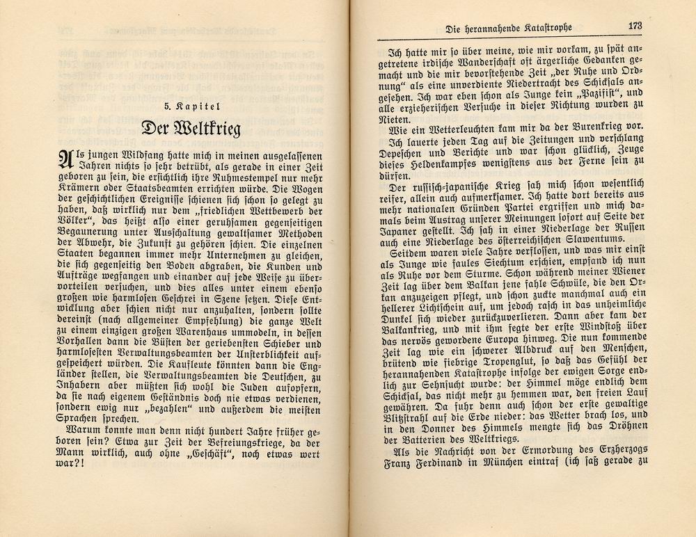 Adolf Hitler, Der Weltkrieg, aus: Mein Kampf, 32. Aufl., 1933  (Erster Band, Eine Abrechung, Kap. 5, 1925)