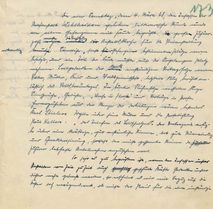 Bericht über den literarischen Vortrag des Schauspielers Alfred Smolik in Kassel-Wehlheiden,