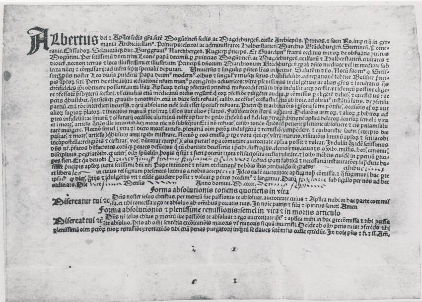 Ablassbrief des Erzbischofs von Mainz für den Fritzlarer Schöffen Cyriacus Iring und seine Ehefrau Eila, 20. Mai 1517