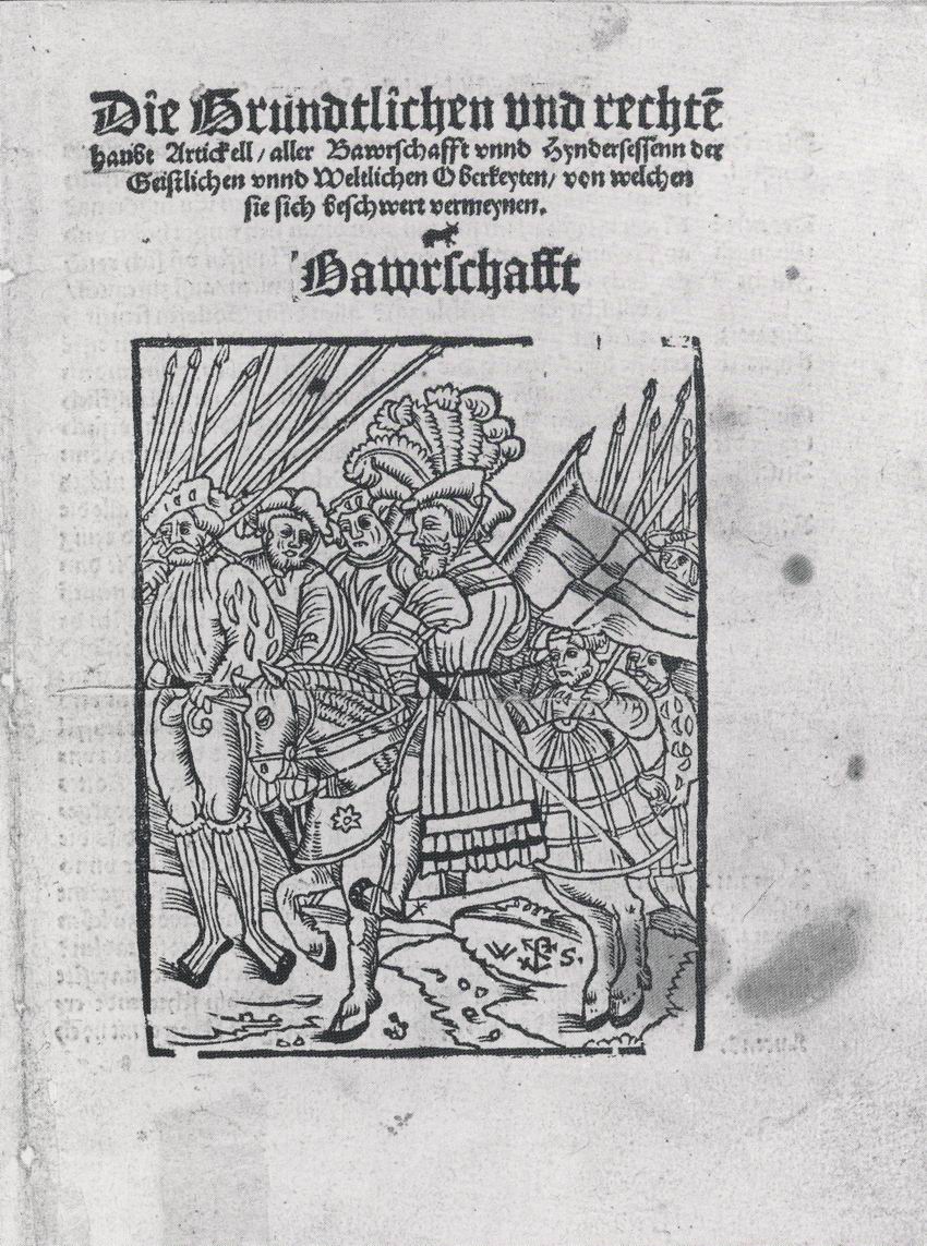 Flugschrift mit den zwölf Artikeln der Bauern, 1525