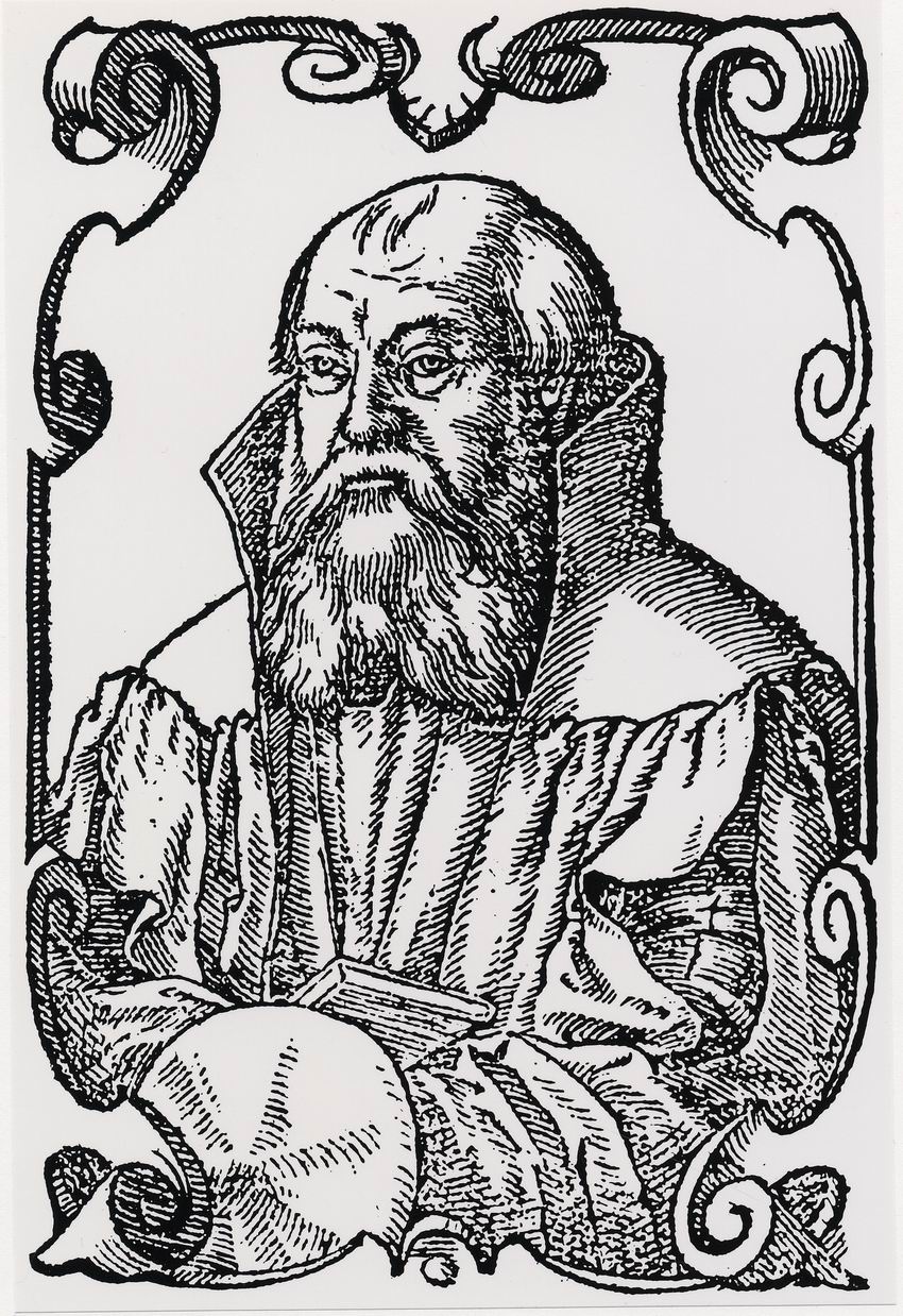 Bildnis von Adam Krafft (1493–1558). Holzschnitt von Wilhelm Dilich (um 1571-1650), 1605


