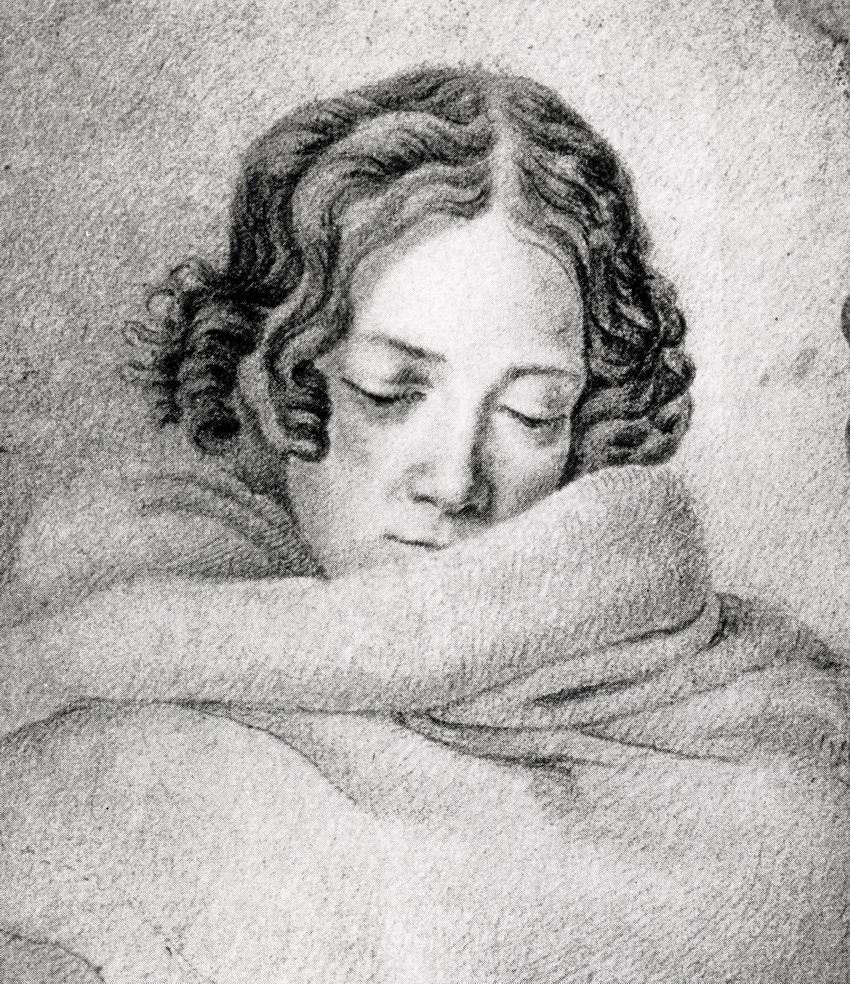 Bildnis der Bettina Brentano. Zeichnung von Ludwig Emil Grimm, 1809 
Beschreibung der Elisabethkirche im Winter von Bettina Brentano