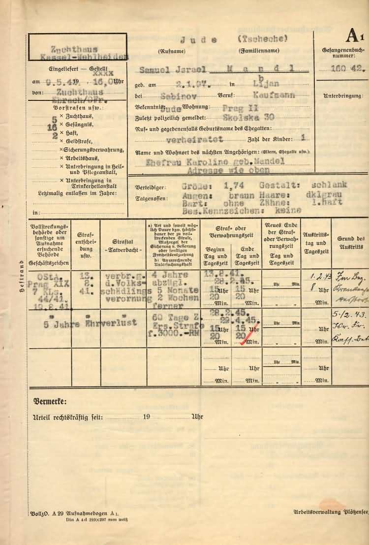 Briefe der Ehefrau Samuel Mandls