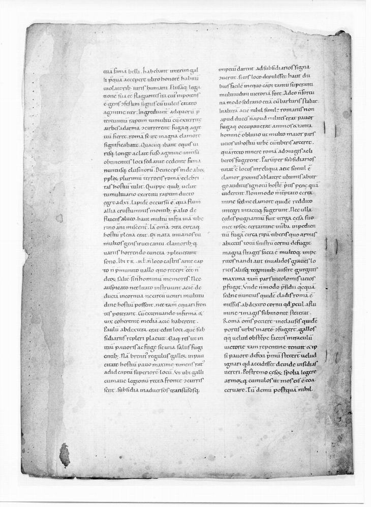 Fragment einer Handschrift der Römischen Geschichte von Titus Livius, 11. Jahrhundert