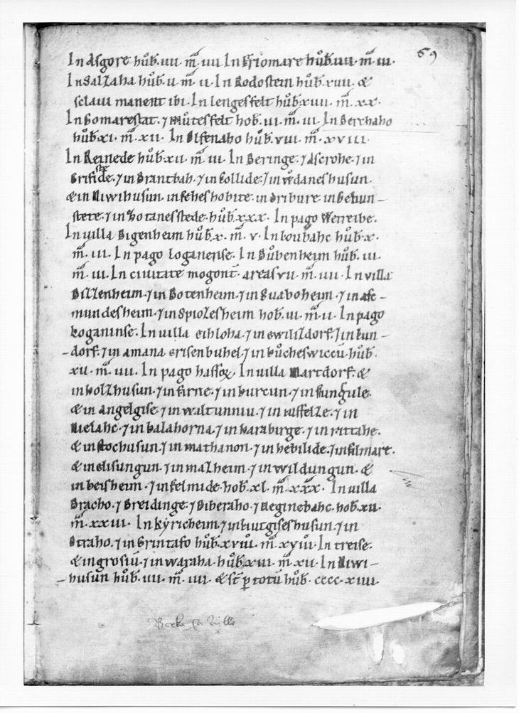 Kopialbuch des Klosters Hersfeld mit Güterverzeichnis aus Anfang des 9. Jahrhunderts, das sog. Breviarium Sancti Lulli, neu gebunden im 15. Jahrhundert