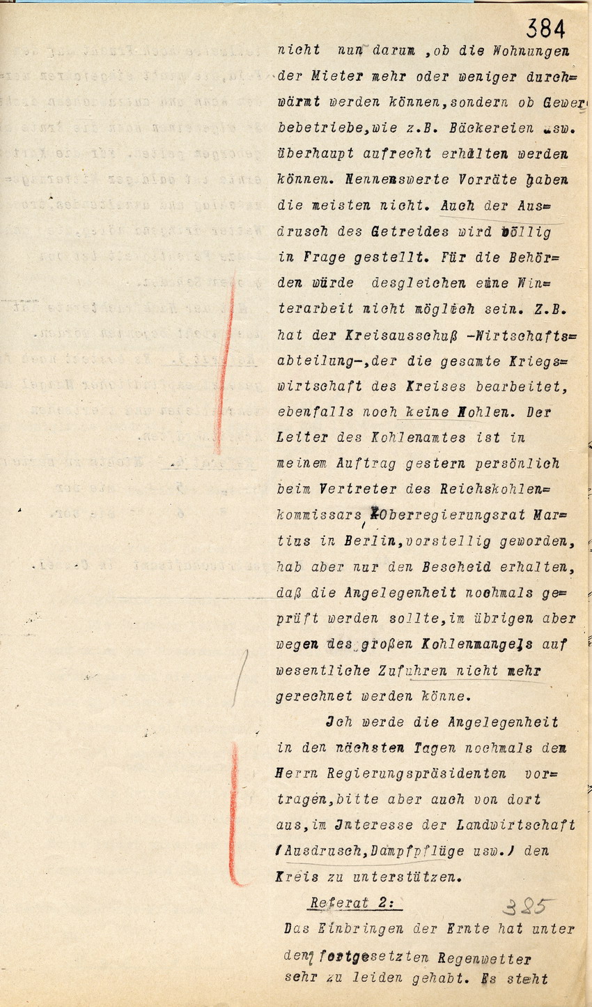 Stimmungsbericht des Kgl. Landrates in Witzenhausen an den Regierungspräsidenten zu Cassel, 20. September 1918 +  1 Anlage (Abschrift des dem Kriegswirtschaftsamt eingereichten Berichts).