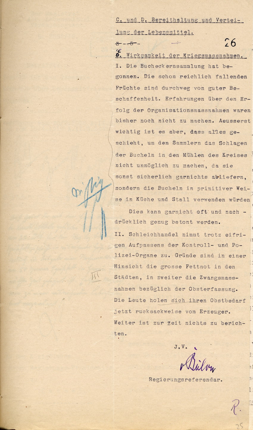 Monatsbericht des Landrates in Gersfeld an den Regierungspräsidenten zu Cassel, 17. Oktober 1918.