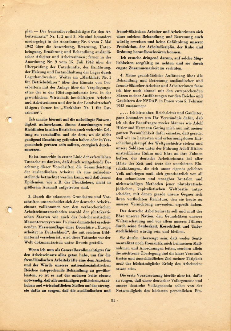 Mitteilungen des Beauftragten für den Vierjahresplan (streng vertraulich) Nr. 5, 1. September 1943. Mit Führererlaß vom 4. März 1943, der Verordnung über die Meldung von Männern und Frauen für die Aufgaben der Reichsverteidigung vom 27. Januar 1943 sowie 