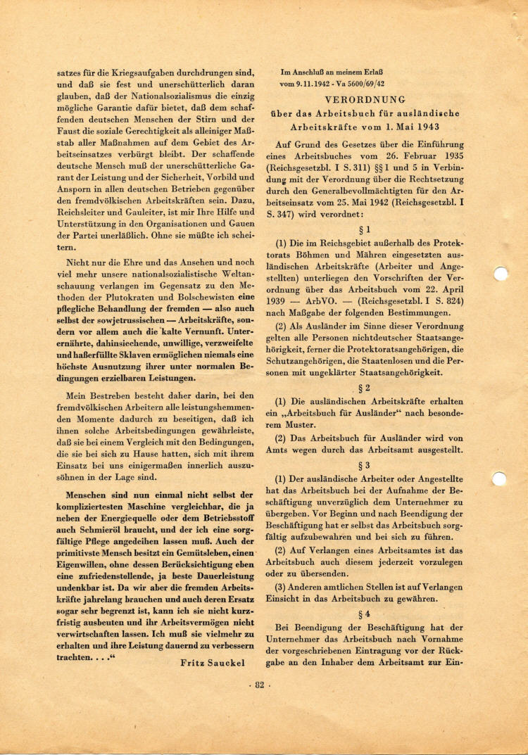 Mitteilungen des Beauftragten für den Vierjahresplan (streng vertraulich) Nr. 5, 1. September 1943. Mit Führererlaß vom 4. März 1943, der Verordnung über die Meldung von Männern und Frauen für die Aufgaben der Reichsverteidigung vom 27. Januar 1943 sowie 