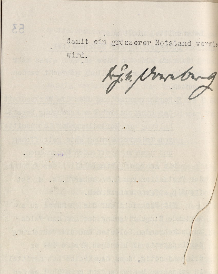 Monatsbericht des Landrates in Fulda an den Regierungspräsidenten zu Cassel, 18. November 1918.