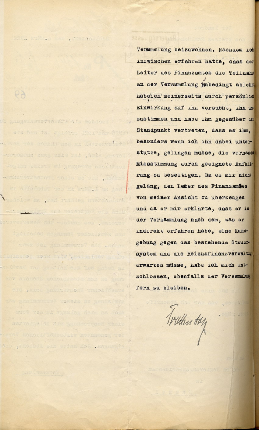 Monatsbericht des Landrates in Schlüchtern an den Regierungspräsidenten zu Cassel, 6. März 1922.