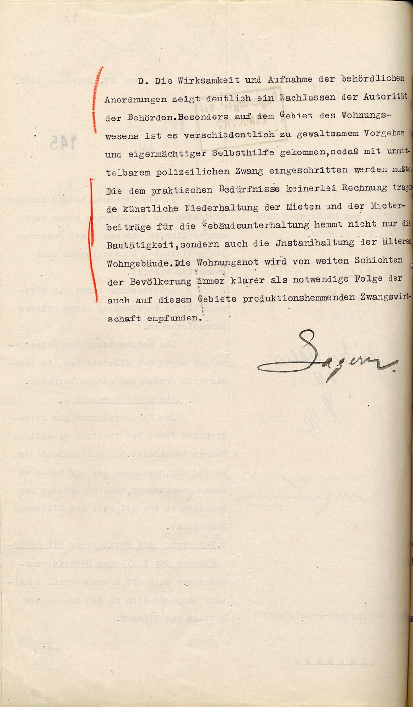 Monatsbericht des Landrates in Fulda an den Regierungspräsidenten zu Cassel, 27. November 1922.