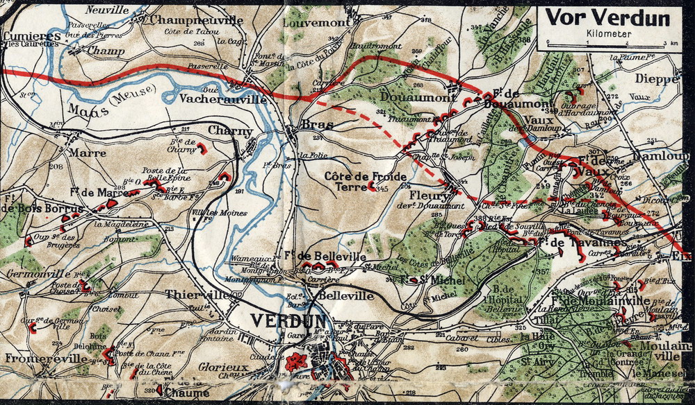 Karte: „Vor Verdun“