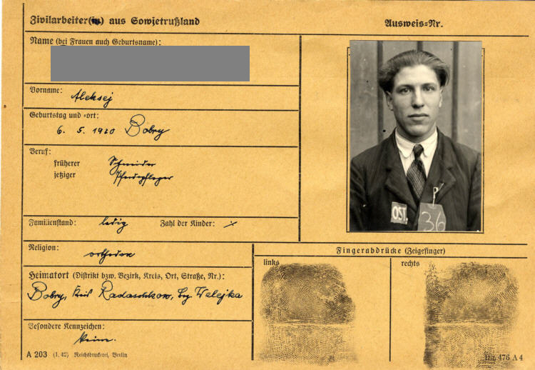Zivilarbeiter aus Sowjetrußland: Roßdorf, Kreis Marburg