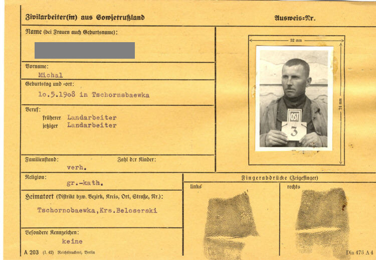 Zivilarbeiter aus Sowjetrußland: Gut Fleckenbühl, Kreis Marburg