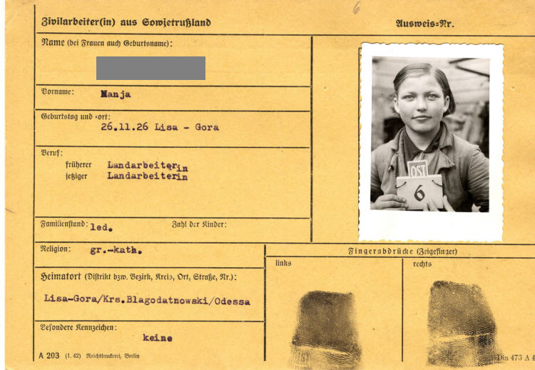 Zivilarbeiterin aus Sowjetrußland: Mölln und Großseelheim