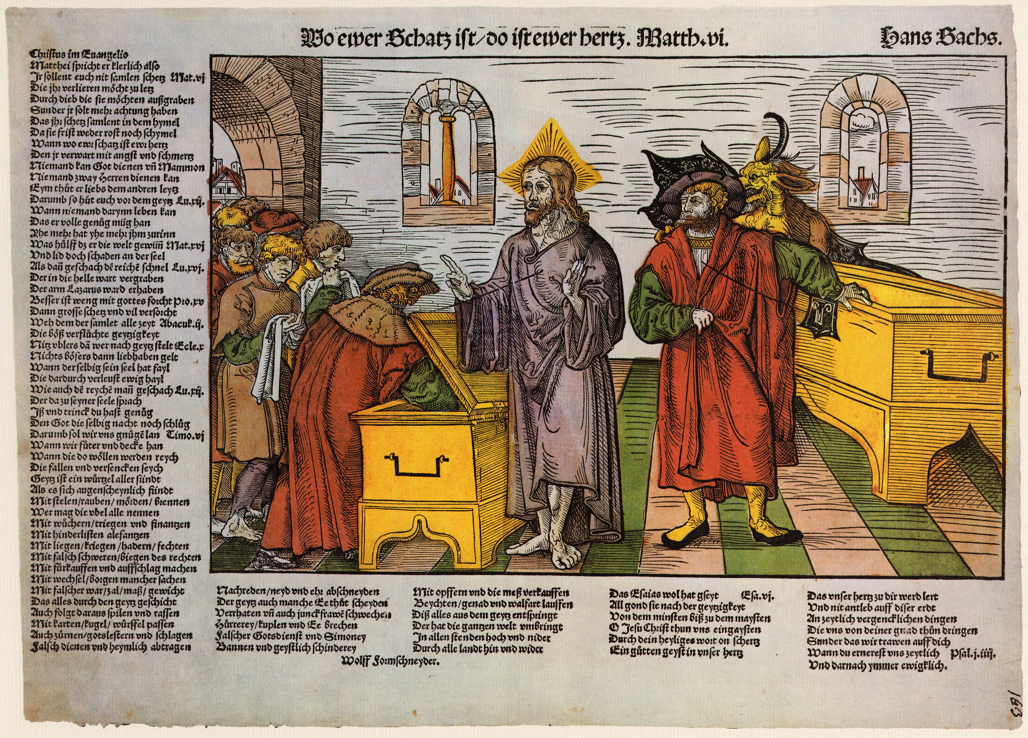 Flugblatt Reformation "Der Schatz und das Herz" von Niclas Stör, um 1535