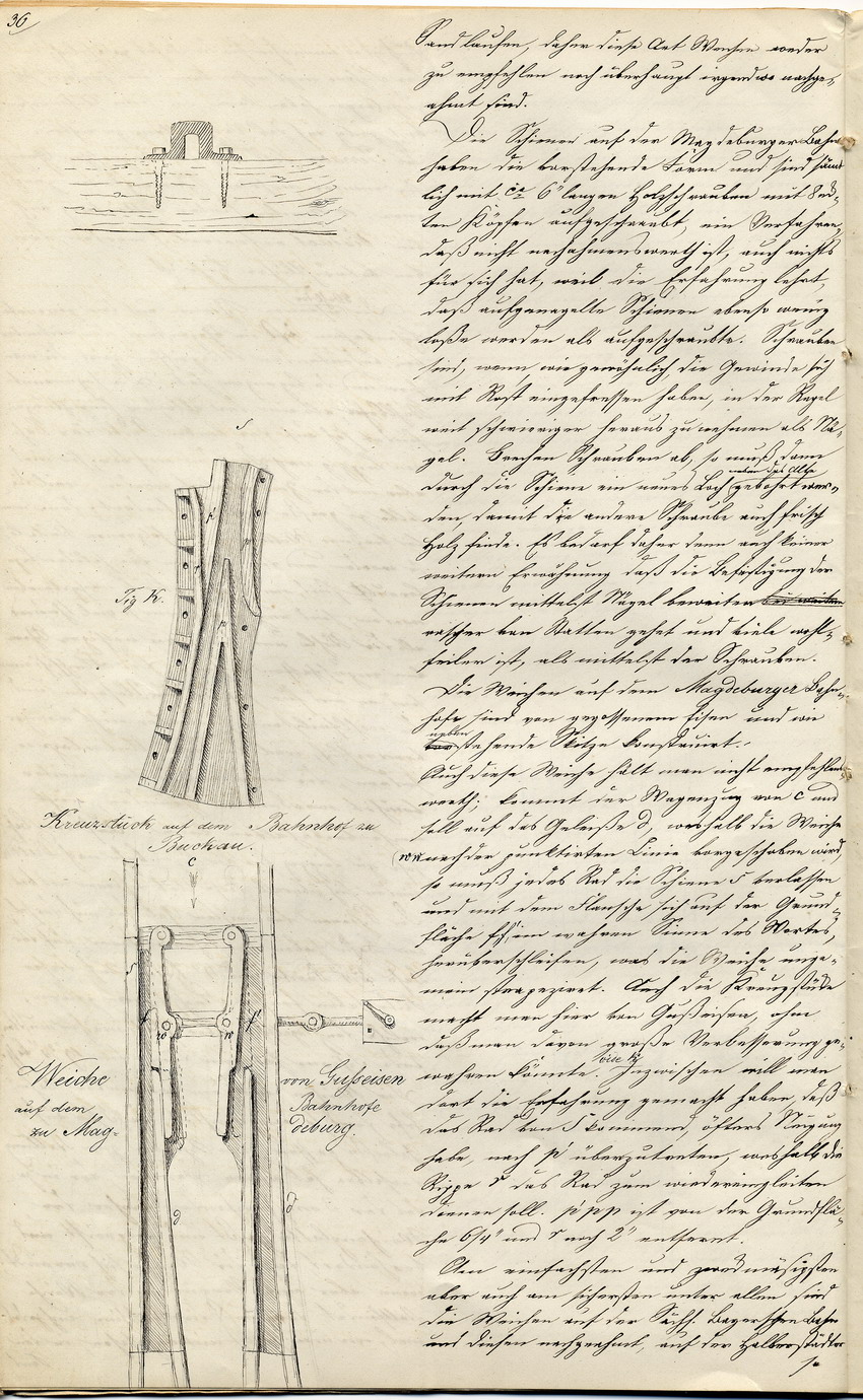 Gleis- und Schienenzeichnungen, Kassel, den 10. November 1843
